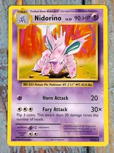Nidorino 44/108 Ungewöhnlich/XY Evolutions 2016/Stufe 1 Pokémon Neuwertig (#3) - Bild 1 von 4