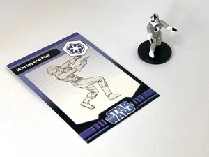Star Wars Miniatures IMPERIAL ENTANGLEMENTS 181st Imperial Pilot #16/40 w card - Picture 1 of 2