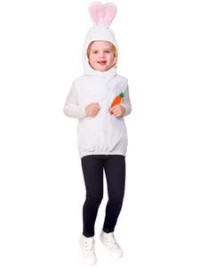 Child EASTER BUNNY Fancy Dress Tabard Costume World Book Day Rabbit Alice Wonder - Picture 1 of 2