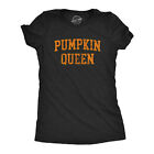 Womens Pumpkin Queen Tshirt Funny Halloween Jack-O-Lantern Autumn Graphic