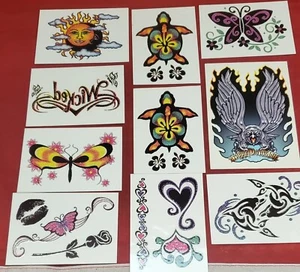 Lote de 10 tatuajes temporales de máquina expendedora vintage - Imagen 1 de 4