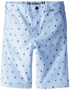 Hurley Kids' Boys' Youth Getaway Walk Shorts in Light Blue Oxford Schiffly - Picture 1 of 2