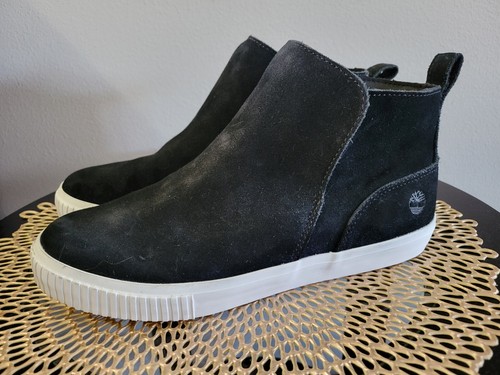 Stivaletti Timberland Skyla Bay donna 9 5 neri pelle scamosciata pull on stivaletti