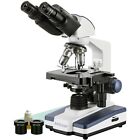 Microscope composé de laboratoire jumelles AmScope 40X-2500X avec scène mécanique 3D DEL