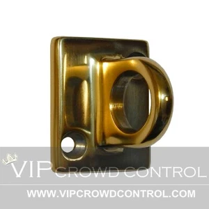 ROPE STANCHION WALL PLATE, GOLD FINISHED, VIP CROWD CONTROL - Picture 1 of 5