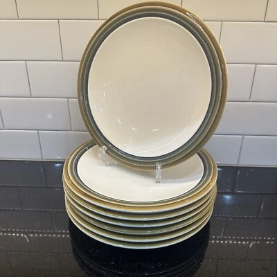 Juego de 7 platos de cena Pfaltzgraff Canyon Ridge 10,5" EE. UU. azul oliva marrón 10 1/2 Foto 1 de 4