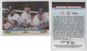 2001 Topps Chrome Combos Refractor Cy Young Greg Maddux Roger Clemens #TC14 HOF