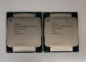 Lot of 2 Intel Xeon E5-2687W V3 SR1Y6 10 Core 3.1Ghz 9.6GT/s LGA2011-3 CPU - Picture 1 of 2