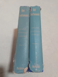 Large Print 1952 Old Testament Volumes 1 and 2 Revised Standard Version Nelson - Imagen 1 de 11