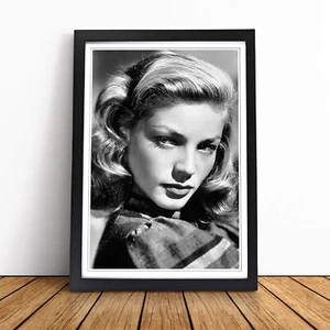 Lauren Bacall Wall Art Print Framed Canvas Picture Poster Decor Living Room - Picture 1 of 7