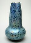 Antique LOETZ Iridescent Blue Cobalt PAPILLON Art Glass Vase circa early 1900s 