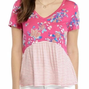 New with tags EyeShadow Pink Baby Doll Top Junior's Medium. 95% rayon, 5% spande - Picture 1 of 4