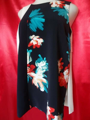 Top sin mangas floral delantero Ellen Tracy talla M Foto 1 de 4