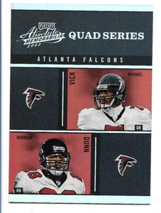 2003 Playoff Absolute Memorabilia Quad Series Michael Vick Warrick Dunn #QS-14 - Picture 1 of 2