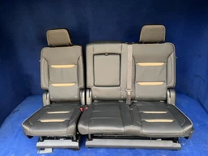 2025 2024 2023 - 21 Yukon / Yukon XL AT4 2nd Row Bench Seat Black / Brandy Leath - Picture 1 of 8