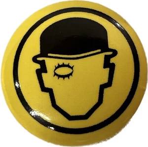 Distintivo Pulsante Spilla Pinback 1" Arancione Droogs Meccanico Giallo - Foto 1 di 5
