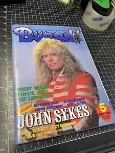 Burrn! Magazine Issue #5 May 1989 John Sykes OZZY Heavy Metal Japan ACCEPT - Picture 1 of 24