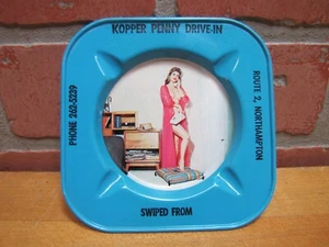 GEWISCHT AUS KOPPER PENNY DRIVE-IN NORTHAMPTON gewagter Werbe-Aschenbecher Tablett - Bild 1 von 8