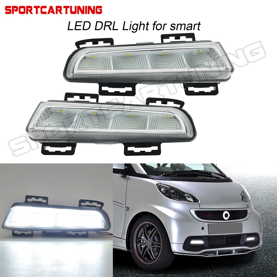 For 12-14 Smart Fortwo 451 Front Bumper Led Daytime Running Light Fog Lamp 12V  - Imagem 1 de 4