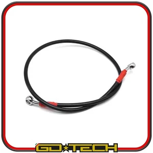 TUBO FRENO IN TRECCIA AERONAUTICO MOTO SCOOTER RACING UNIVERSALE 70 cm NERO - Imagen 1 de 2