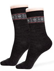 2 paires de chaussettes nordiques en laine d'alpaga pour femmes - hiver confortable et chaud