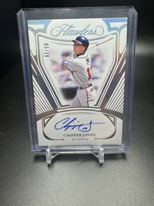2024 Panini Flawless Chipper Jones Auto Silver Holo /15 Atlanta Braves - Picture 1 of 2
