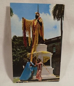 König Kamehameha Statue Hawaii Vintage Postkarte  - Bild 1 von 2