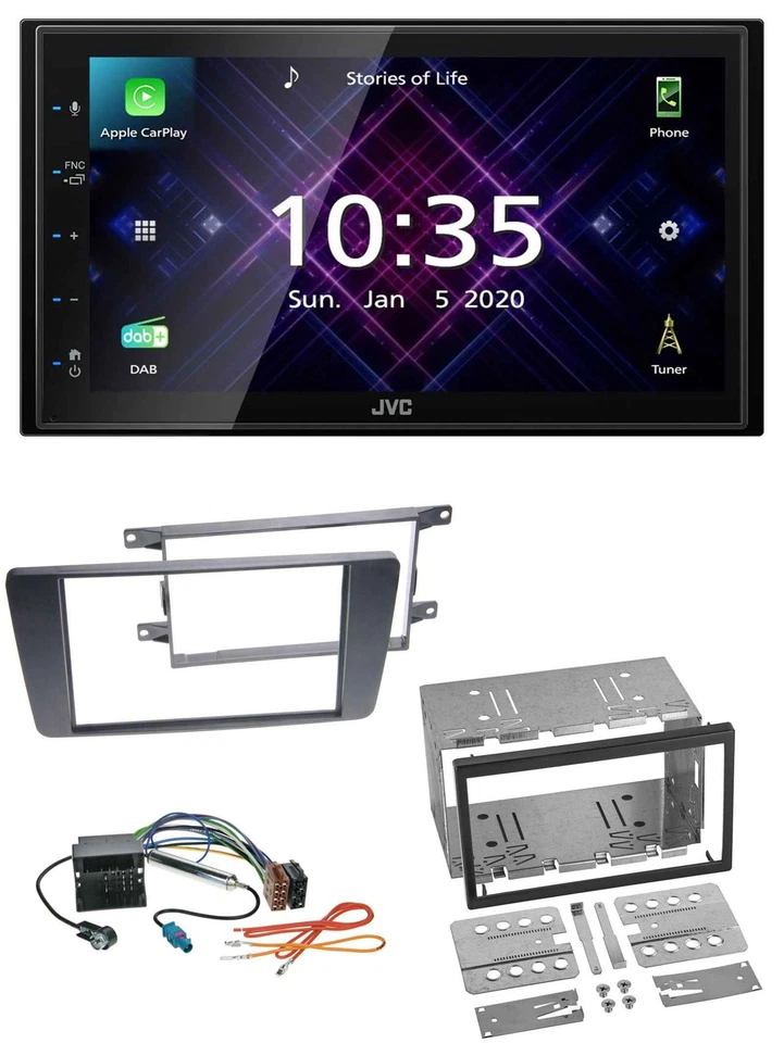 JVC DAB 2DIN MP3 Bluetooth USB Autoradio für Skoda Octavia 04-13 Scout 06-12 - Bild 1 von 4