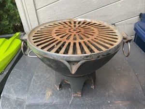 12 pulgadas. parrilla Hibachi redonda de hierro fundido - Imagen 1 de 5