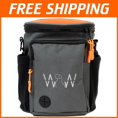 Bolsa reflectante naranja para golosinas para perros con bolsillo para teléfono Foto 1 de 4