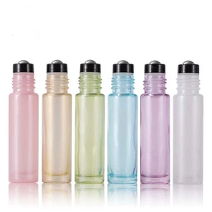 Rodillo gotero vacío 1-50 piezas aceite esencial bola de metal botellas de vidrio perfume de 10 ml - Imagen 1 de 8