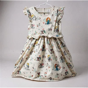 Disney Princess Merida Brave Ruffle Sleeve White Party Dress Girls 7/8 - Picture 1 of 12