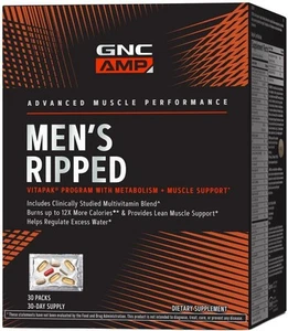 GNC AMP Men’s Ripped Vitapak Program, 4 in 1 Product Vitamin Pack,... - Picture 1 of 9