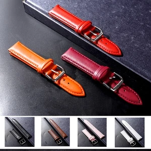 Genuine Leather Watch Band Replacement Strap Wrist band 12 14 16 18 20 22mm - Picture 1 of 66