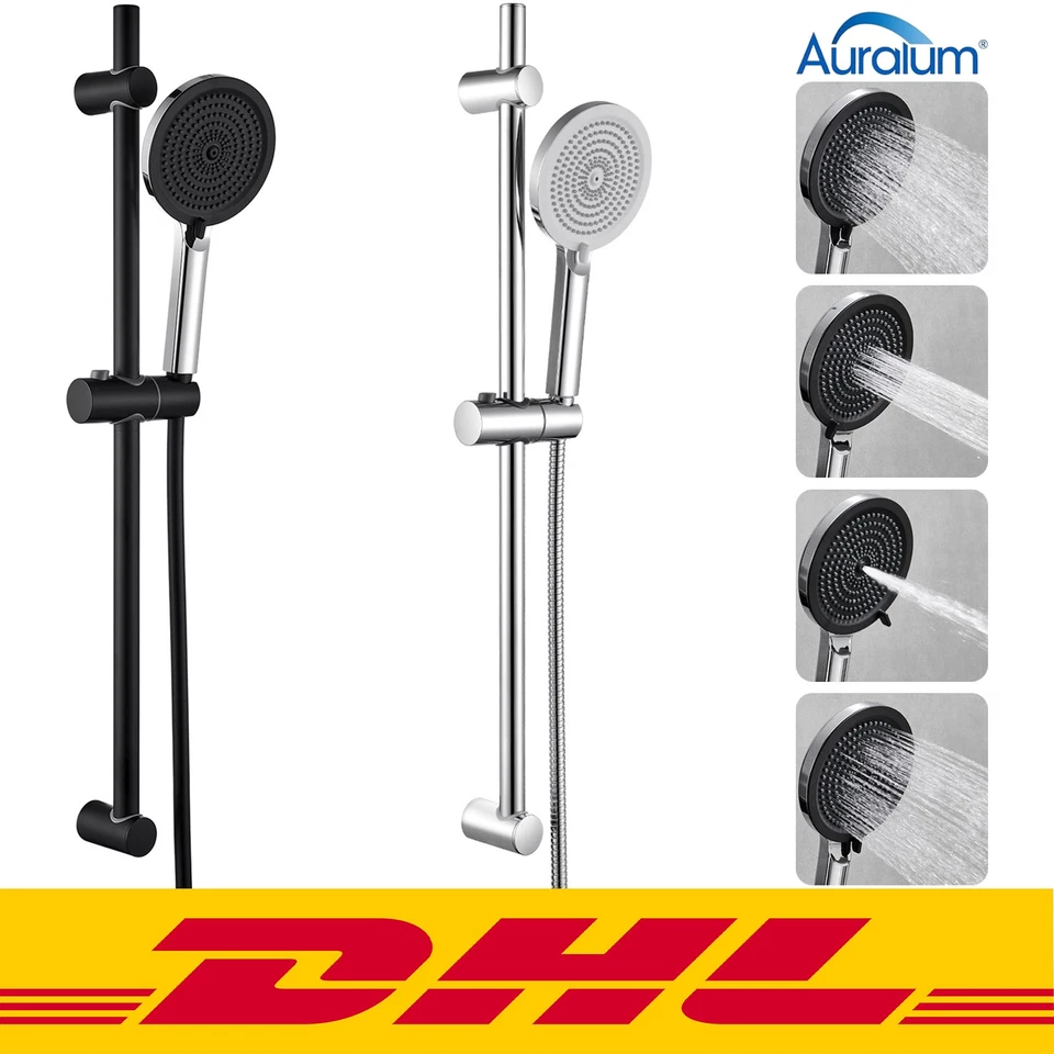 Duschstange Edelstahl 201 mit 4 Funktionen Handbrause und PVC 1,5m Duschschlauch - Bild 1 von 1