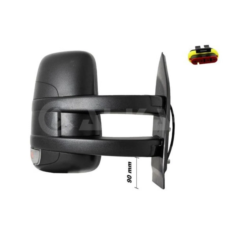 Specchio retrovisore esterno destro manuale con luce lampeggiante per Iveco Daily Line Bus - Immagine 1 di 1