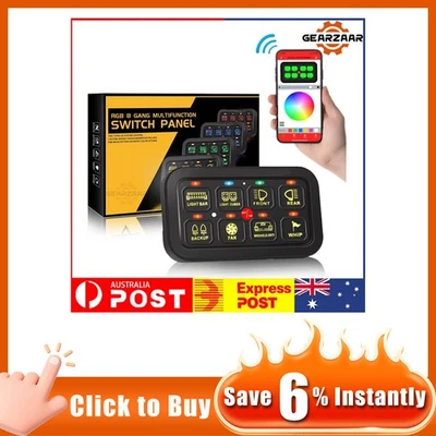 8-Gang AR-800 Multifunction RGB Switch Panel With bluetooth Controller AUS AUS - image 1 of 4