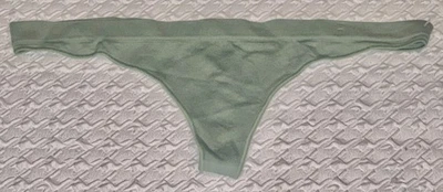 OUT FROM UNDER Seamless Sage Green Thong Panty NEW Womens Sz M / L  6 / 7 - Image 1 of 3