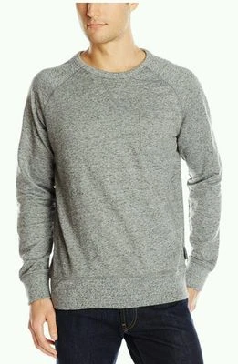 Nuevo $98 French Connection Para hombres Big Sur Bolsillo Cuello Redondo LS Sudadera Char M Foto 1 de 4
