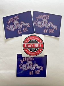 Lot of (4) Black Rifle Coffee Company Stickers Decals - Picture 1 of 4