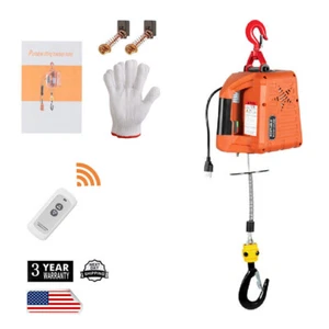 1100lbs 25ft Portable Electric Hoist Winch 3-in-1 Wired/Wireless Remote Control - Picture 1 of 9