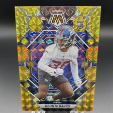 2023 Panini Mosaic Football Deonte Banks True Gold Prizm /10 NY Giants #309