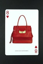 1 x playing card of a Handbag by Diane Von Furstenberg - 8 of Hearts