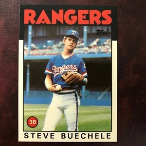 1986 Topps TIFFANY Set STEVE BUECHELE ROOKIE #397 RANGERS **MINT ** HIGH GRADE * - Picture 1 of 2