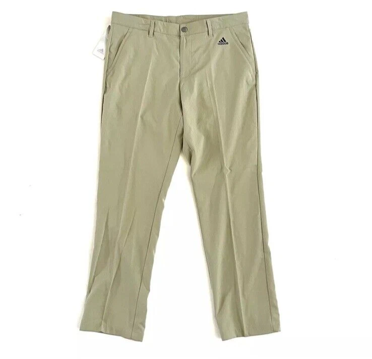 ADIDAS Adi Primegreen Golf Pants Men's SIZE 38W x 32L Hemp Tan Logo HG8842