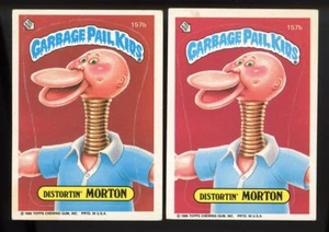 1986 Topps Garbage Pail Kids #157b x2) DISTORTIN' MORTON Glossy - Picture 1 of 2