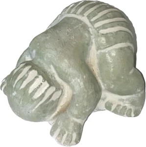 VTG Isabel Bloom Green Concrete Figurine - Somersault Tumbling Child Sculpture - Picture 1 of 9