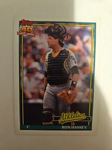 1991 TOPPS RON HASSEY #327 NM - Picture 1 of 1