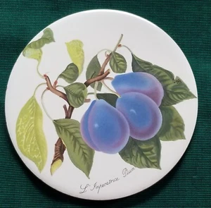 Portmeirion Pomona supporto teiera 6 pollici Trivet Imperatrice Plum 1987 ottimo  - Foto 1 di 4
