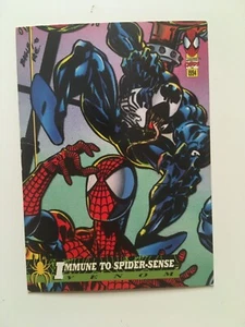 Spider-Man Fleer Trading Card #17 Immune to Spider-Sense Venom (1994) - Picture 1 of 2